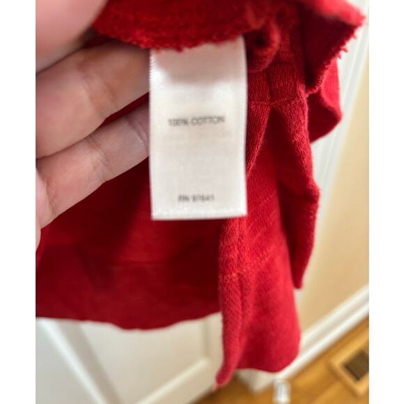 J. Jill Women M Red Cotton Tunic L/S Faux Pockets Casual Career Minimalist - Picture 6 of 9